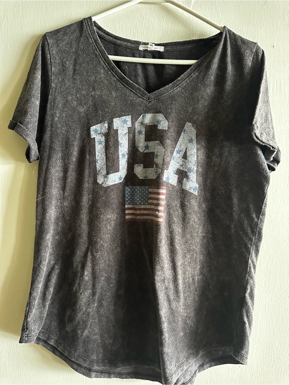 Maurices Black V-Neck USA Graphic Tee